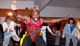 Gum boot dancing Team event using gum boot dancing