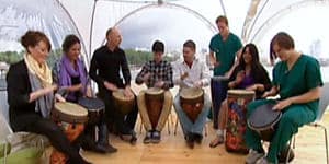 Photograph of Drumming Workshop on ITV This Morning