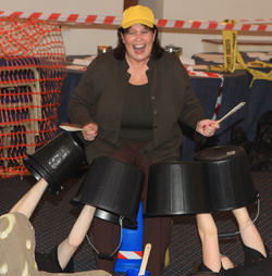 Photo of an interactive team building event
