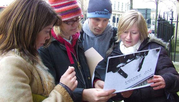 Photo of our secret agent team building treasure hunt