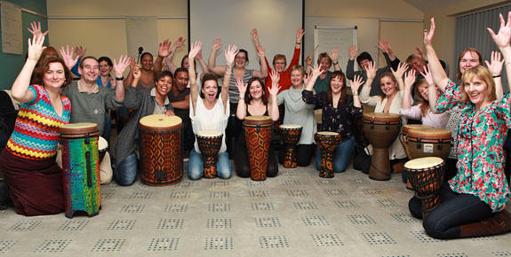 Photo of drumming event