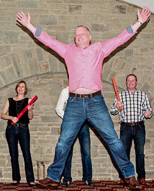 Photo on an inspiring team building participant