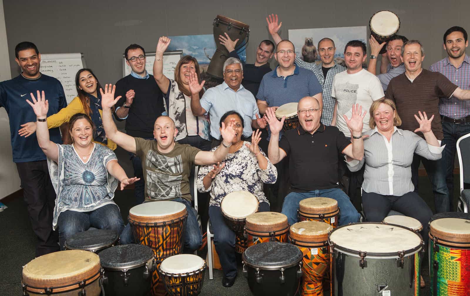 Team building drumming in London