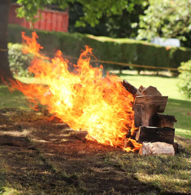 Team building fire walk